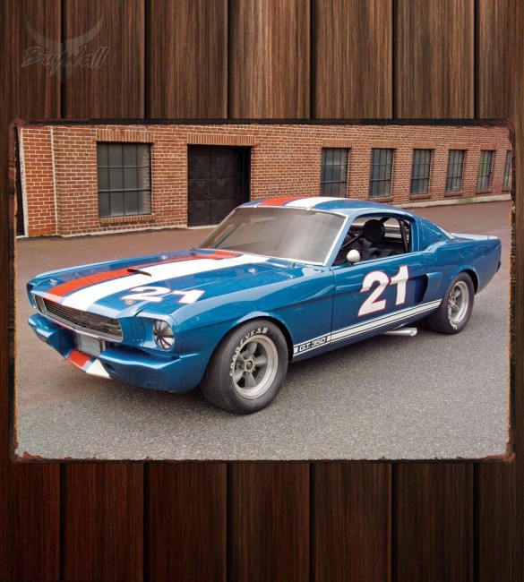 Металлическая табличка Shelby GT350H SCCA B-Production Race Car